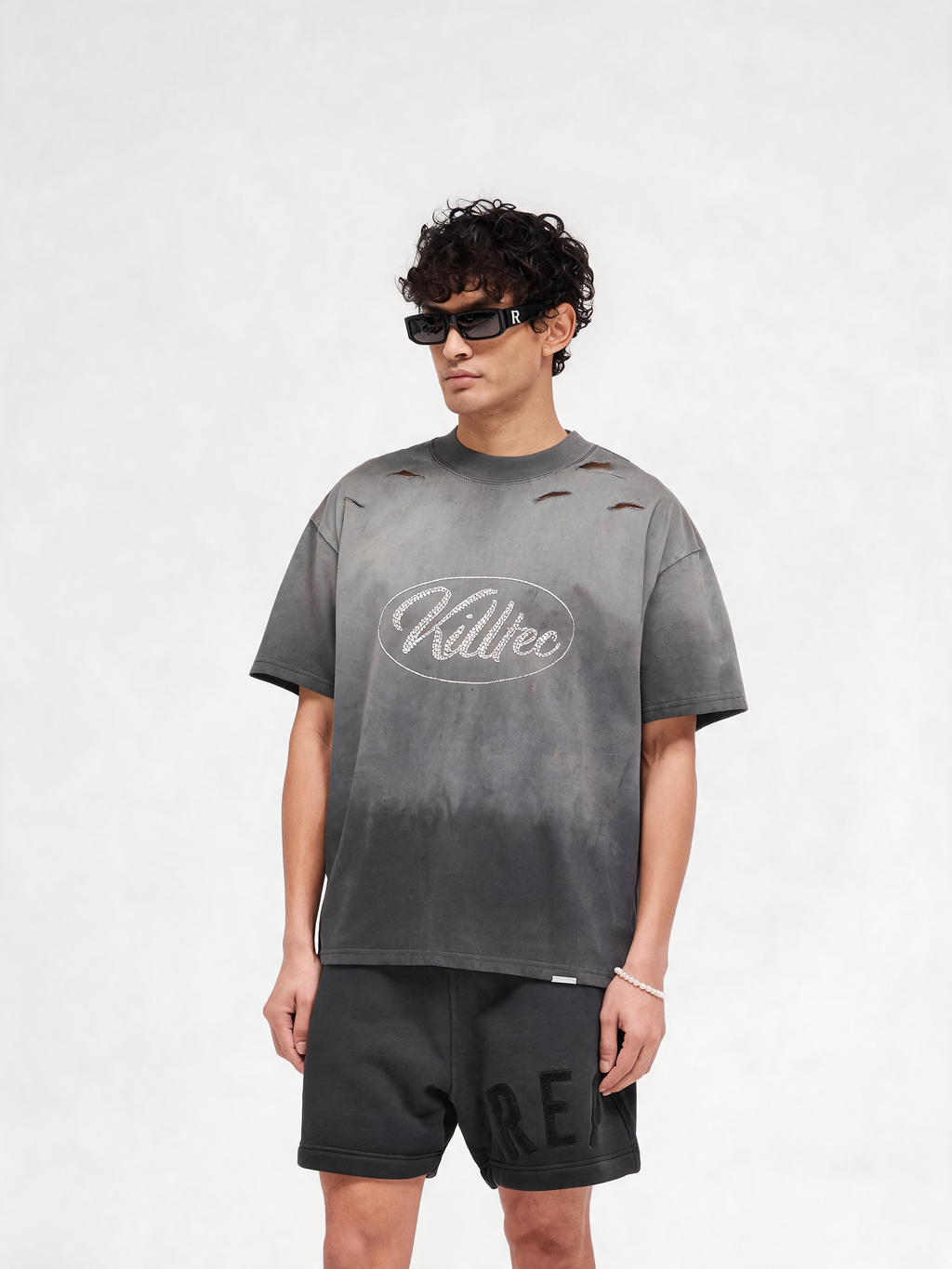 Rhinestone Tee | Grey