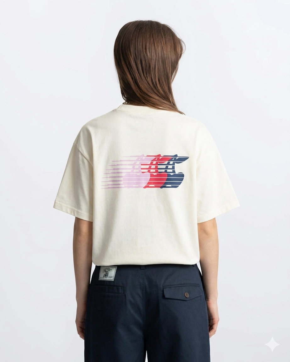 Speed Cherry Tee - Marshmallow